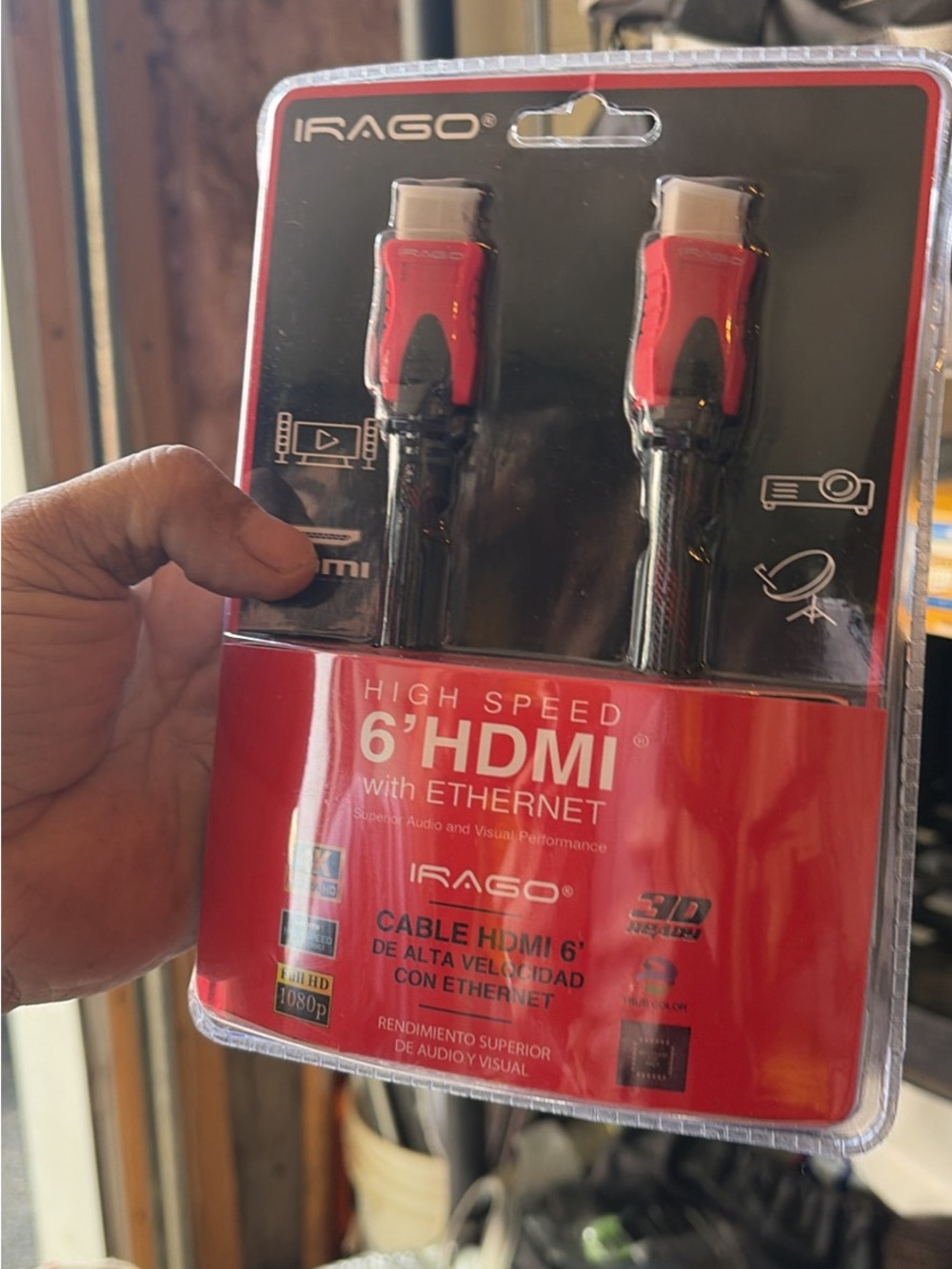 High-Speed 6' HDMI Cable with Ethernet - Red